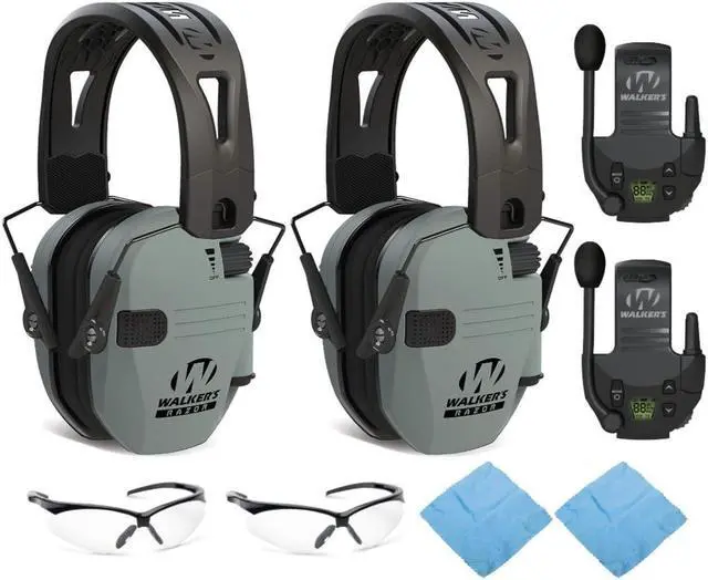Main image of Walkers Razor Tacti-Grip with Rubber Headband (Gray) w/Glasses Bundle (2-Pack)