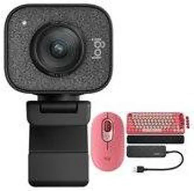 Alt view image 3 of 7 - Logitech StreamCam Plus Webcam with Tripod (Graphite) Bundle