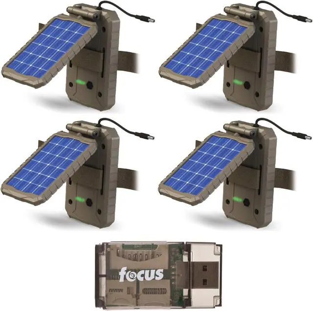 Main image of Stealth Cam Lithium Solar Power Panel (4-Pack) with Card Reader