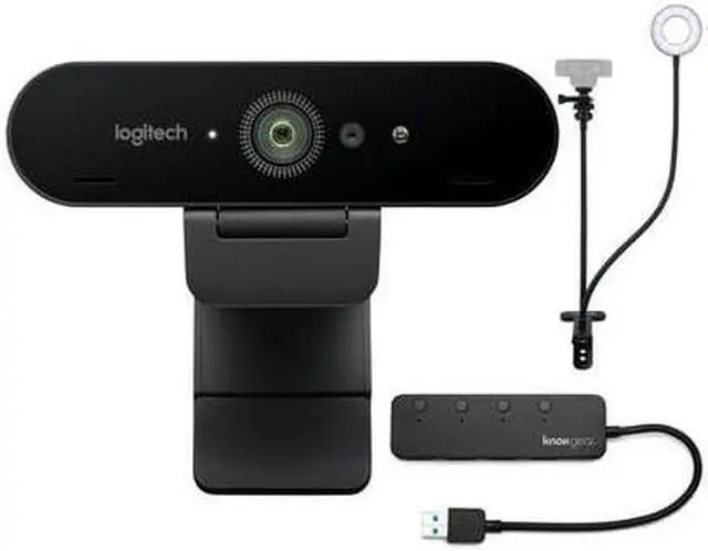 Main image of Logitech Miro 4K Pro Webcam with Webcam Stand and 4-Port 3.0 USB Hub