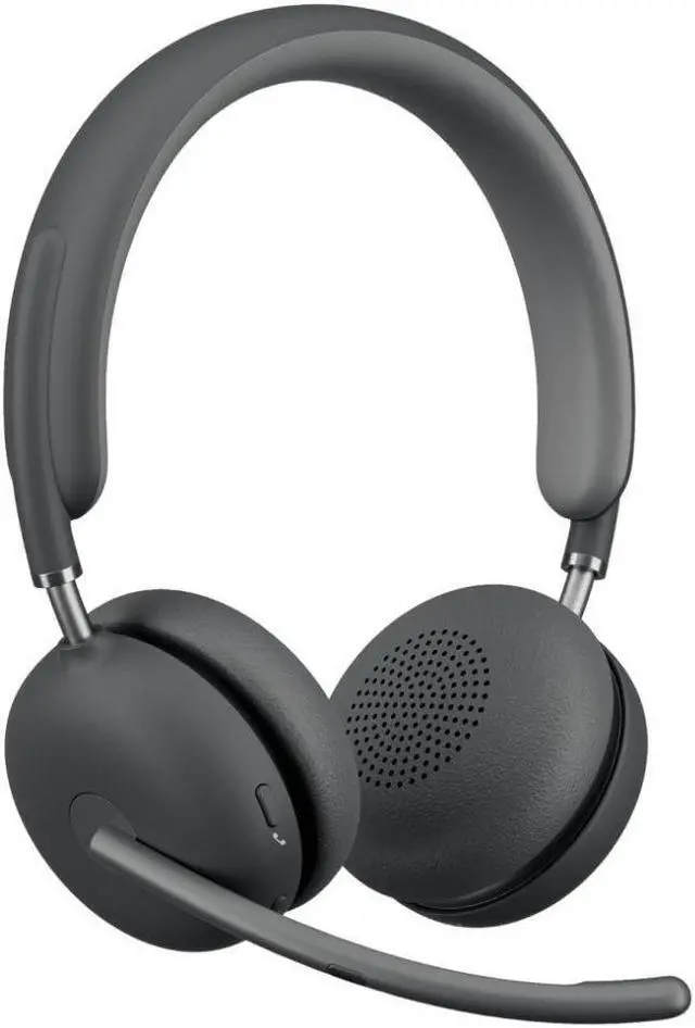 Alt view image 10 of 14 - Logitech Zone Wireless 2 Headset - Wireless - Bluetooth - 164 ft - 20 Hz - 20 kHz - Over-the-head - Omni-directional, MEMS Technology Microphone - Graphite