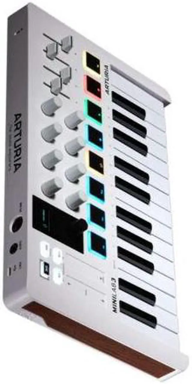 Alt view image 3 of 7 - Arturia MiniLab 3 Mini Hybrid Keyboard Controller with Creative Software (White)