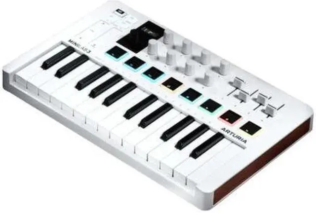 Alt view image 6 of 7 - Arturia MiniLab 3 Mini Hybrid Keyboard Controller with Creative Software (White)