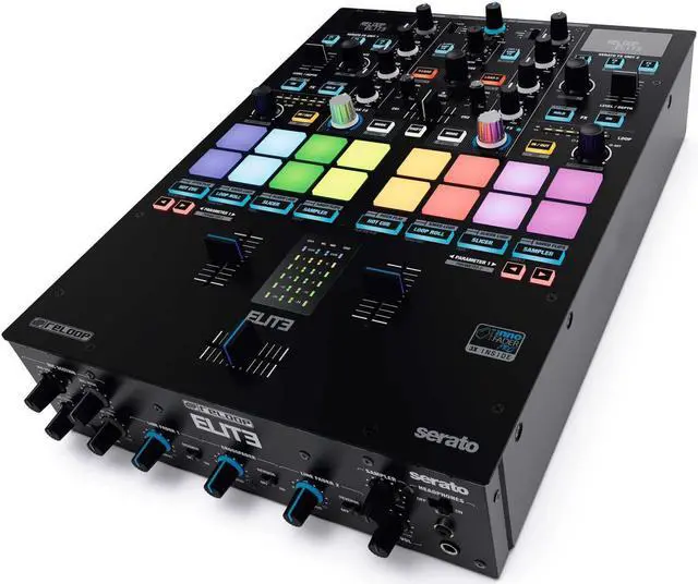 Alt view image 6 of 7 - Reloop Elite High Performance DVS Mixer for Serato with Headphones and Cables