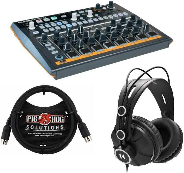 Main image of Arturia DrumBrute Impact Analog Drum Machine with Over-Ear Headphone and Cable