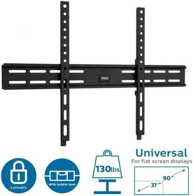 Alt view image 4 of 6 - Philips Thin-Profile Fixed TV Wall Mount for Up To 90-Inch Flat Screen (Black)