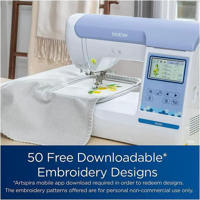 Alt view image 7 of 7 - Brother Elite PE900 Embroidery with Wireless LAN Connection with Sewing Bundle