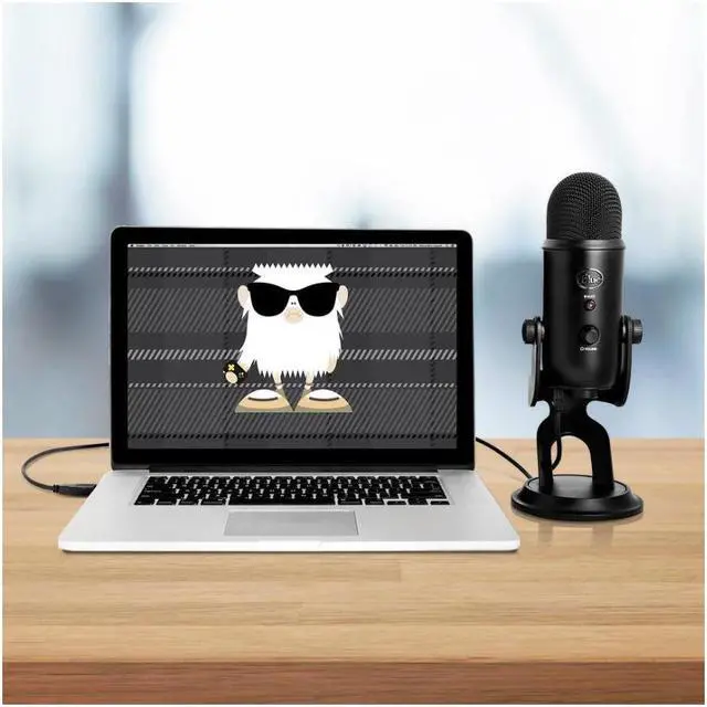 Alt view image 7 of 7 - Blue Yeti Microphone (Blackout) with Knox Gear Pop Filter and 3.0 4 Port USB Hub