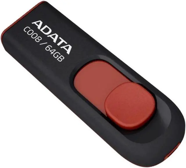 Alt view image 4 of 6 - ADATA 64GB USB 2.0 Retractable Capless Flash Drive (Red)