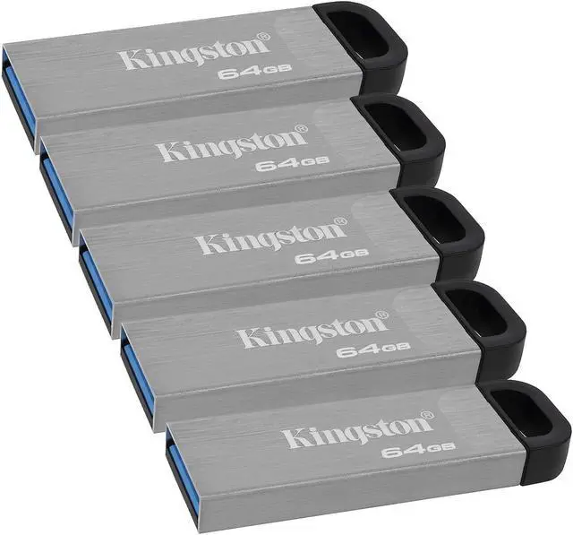 Main image of Kingston 64GB DataTraveler Kyson USB 3.2 Gen 1 200MB/s Read Metal Flash Drive (5-pack)