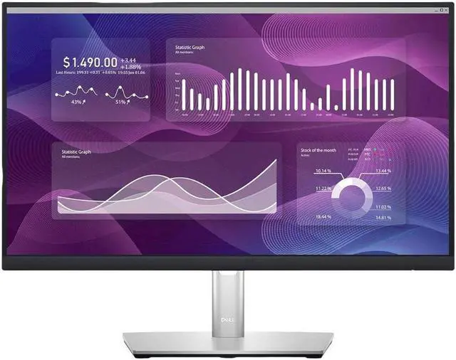 Alt view image 14 of 20 - DELL P2223HC 21.5" IPS FHD USB-C Monitor 60 Hz, 5 ms 250 nits Brightness Height, pivot (rotation), swivel, tilt, HDMI, DisplayPort