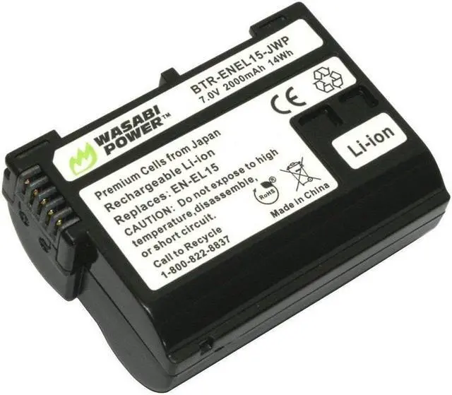 Alt view image 2 of 5 - Wasabi Power Battery (2-Pack) and Dual Charger for Nikon EN-EL15