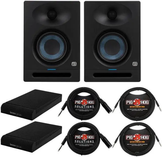Main image of PreSonus Eris Studio 4 4.5-Inch Studio Monitors with 1/4-Inch TRS Cables Bundle
