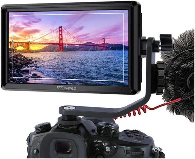 Alt view image 13 of 14 - FEELWORLD FW568 V3 6 inch DSLR Camera Field Monitor with Waveform LUTs Video Peaking Focus Assist Small Full HD 1920x1080 IPS with 4K HDMI 8.4V DC Input Output Include Tilt Arm