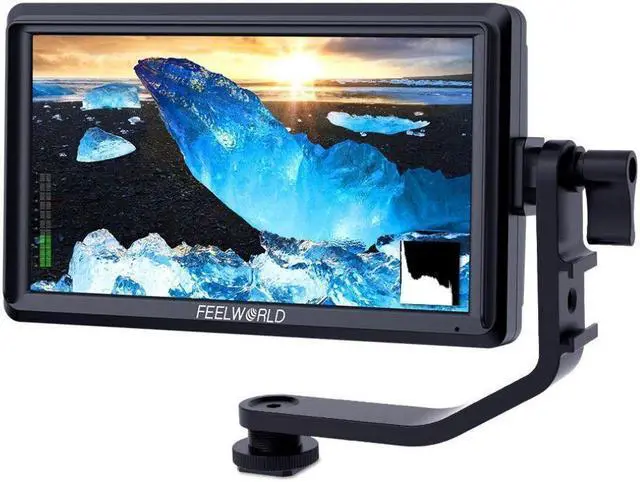Alt view image 8 of 13 - FEELWORLD S55 V2 5.5 inch Camera DSLR Field Monitor Small Full HD 1920x1152 IPS LUT Video Peaking Focus Assist with 4K HDMI 8.4V DC Input Output Include Tilt Arm