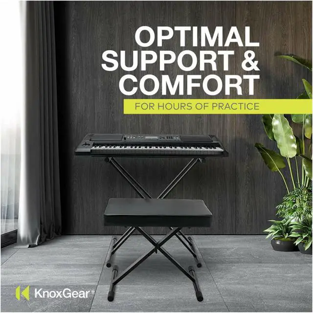 Alt view image 7 of 7 - Knox Gear Adjustable X-Style Keyboard Bench