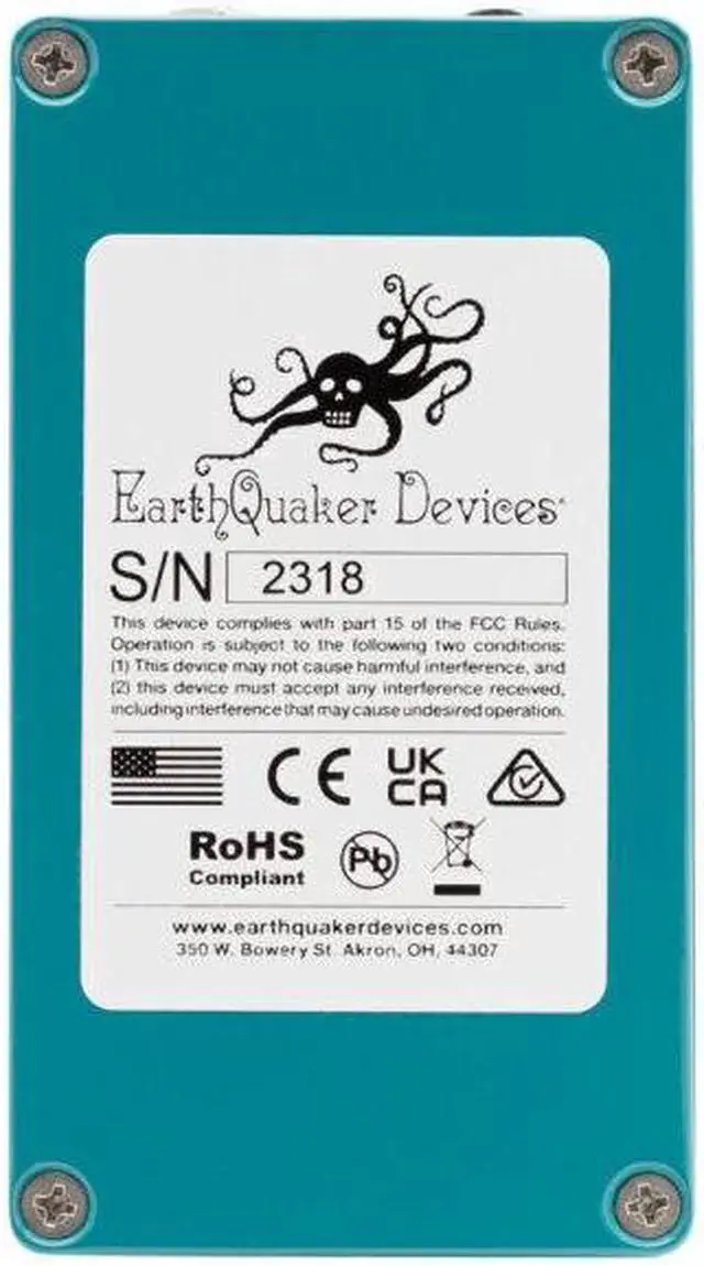 Alt view image 6 of 6 - EarthQuaker Devices Blumes Small Signal Shredder Overdrive Pedal for Bass (Water Blue)
