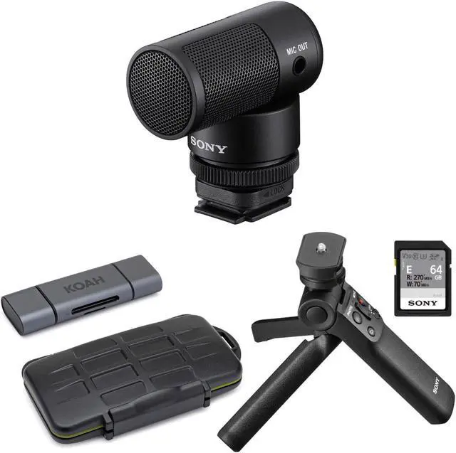 Alt view image 2 of 7 - Sony ECM-G1 Vlogger Shotgun Microphone with Sony Vlogger Accessory Kit Bundle