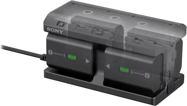 Alt view image 2 of 7 - Sony Multi Battery Charger Adapter Kit with Four NP-FZ100 batteries Bundle