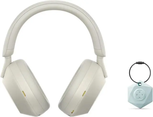 Alt view image 2 of 7 - Sony WH-1000XM5 Wireless Noise Canceling Over-Ear Headphones (Silver) Bundle