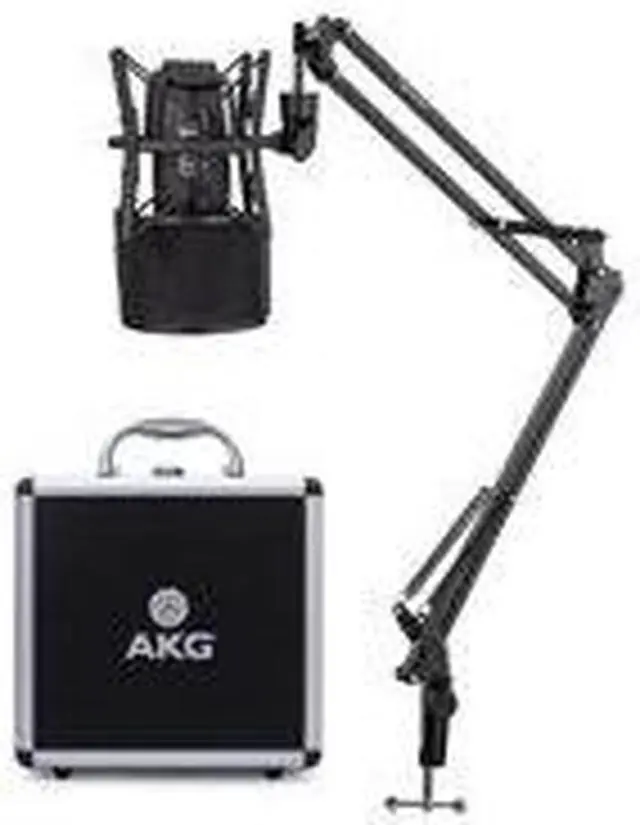 Alt view image 3 of 7 - AKG P220 High-Performance Condenser Microphone Bundle with Accessory
