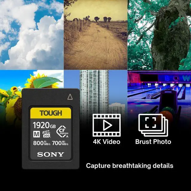 Alt view image 4 of 7 - Sony M Series 1920GB CFexpress Type A TOUGH Memory Card with Sony MRWG2 Memory Card Reader