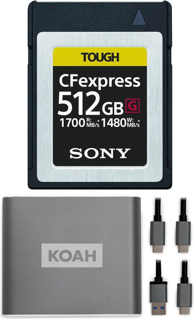 Sony 512GB TOUGH CEB-G Series CFexpress Type B Card and Koah