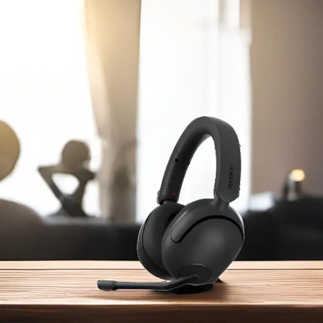Alt view image 7 of 7 - Sony INZONE H5 Wired and Wireless Gaming Headset (Black) with Headphone Stand