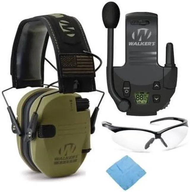Main image of Walkers Razor Slim Electronic Muff (OD GRN Patriot) Bundle