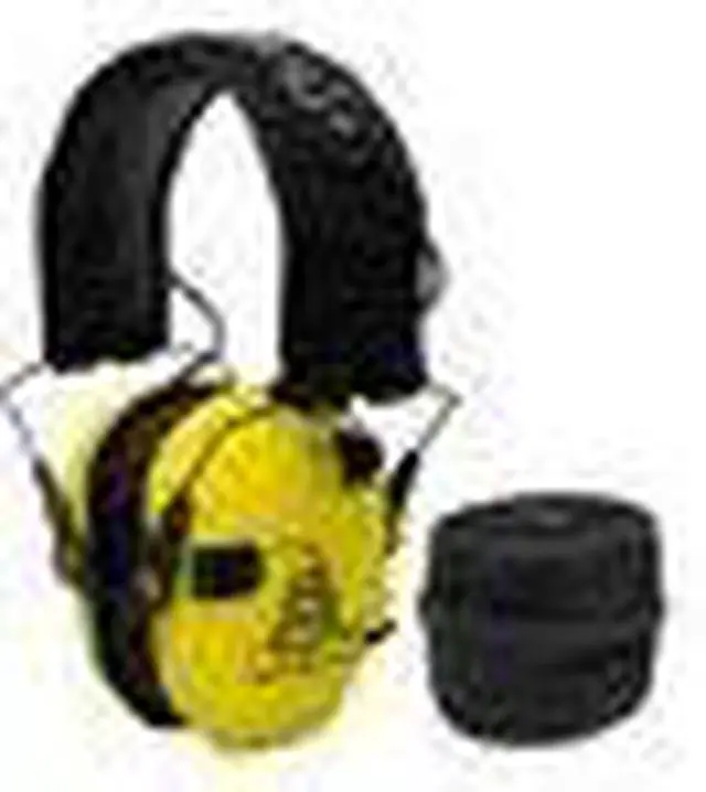 Alt view image 2 of 7 - Walkers Game Ear Razor Muffs (Don't Tread on Me Yellow) with Protective Case