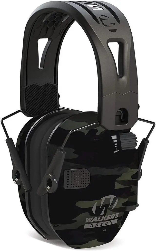 Alt view image 2 of 7 - Walker's Game Ear Razor Slim Electronic Lightweight Shooting Hunting Range Hearing Protection Muffs Glasses Bundle