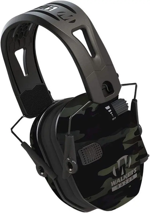 Alt view image 5 of 7 - Walker's Game Ear Razor Slim Electronic Lightweight Shooting Hunting Range Hearing Protection Muffs Glasses Bundle
