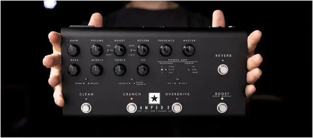 Alt view image 10 of 11 - Blackstar AMPED 3 100W Guitar Power Amplifier With 3 Channels Black
