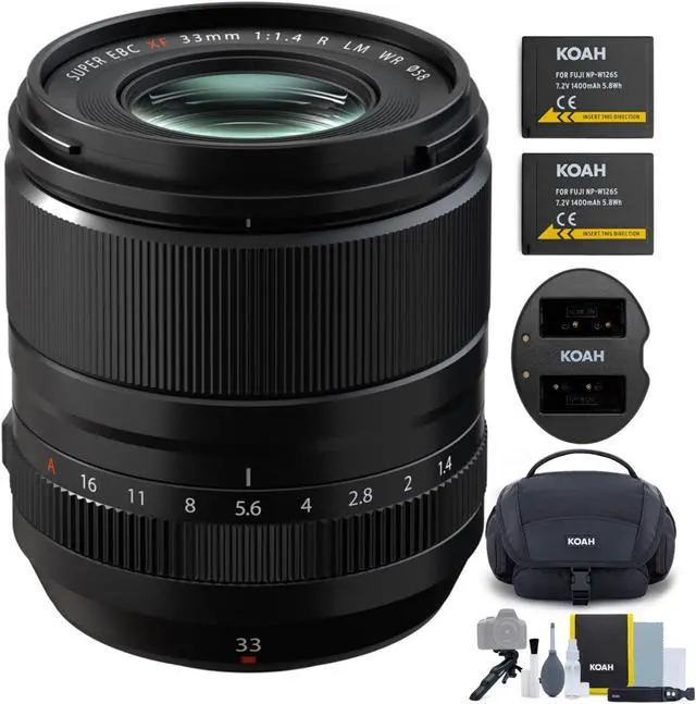 Main image of Fujifilm Fujinon XF 33mm f/1.4 R LM WR Lens Bundle with Battery and Accessories