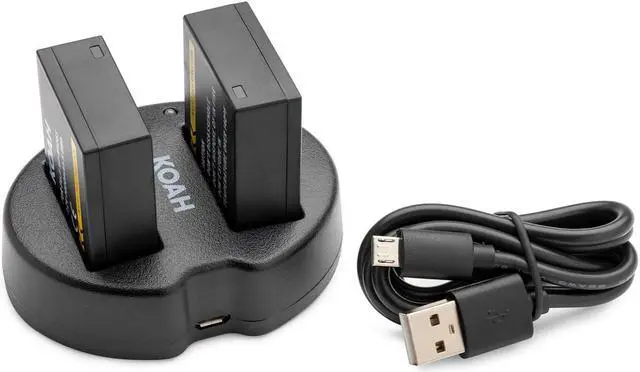 Alt view image 2 of 7 - Koah Pro Fujifilm NP-126S Two-Pack Rechargeable Battery 1400mAh and Dual Charger