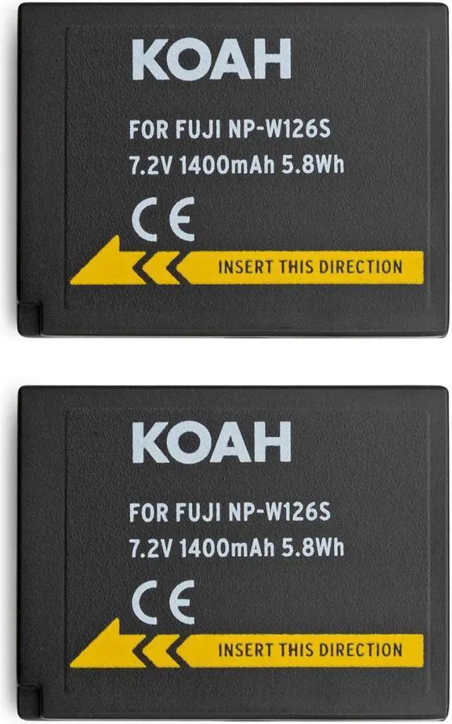 Alt view image 3 of 7 - Koah Pro Fujifilm NP-126S Two-Pack Rechargeable Battery 1400mAh and Dual Charger