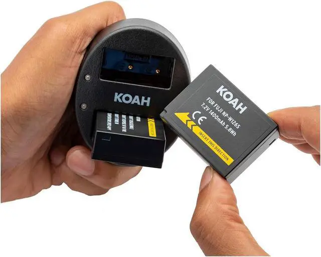 Alt view image 7 of 7 - Koah Pro Fujifilm NP-126S Two-Pack Rechargeable Battery 1400mAh and Dual Charger