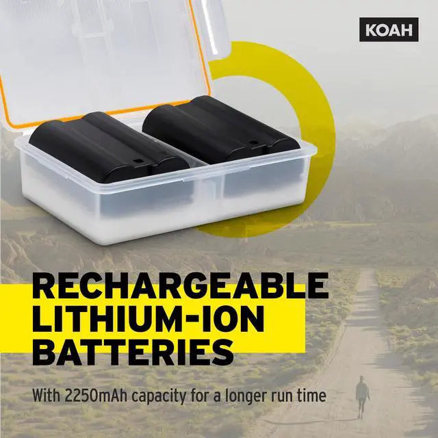 Alt view image 7 of 7 - Koah Rechargeable 2250mAh Battery for Nikon EN-EL15c (2-Pk) and LCD Dual Charger
