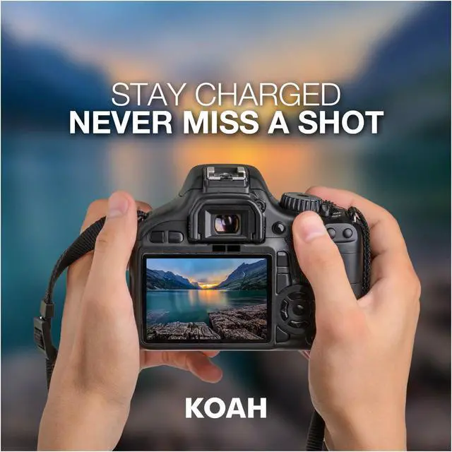 Alt view image 6 of 7 - Koah Battery (2-Pack) and Dual Charger for Nikon EN-EL15B
