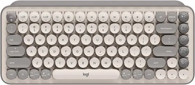 Alt view image 2 of 7 - Logitech POP Keys Wireless Mechanical Keyboard and POP Mouse Bundle (Mist)