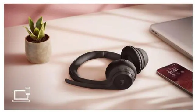 Alt view image 15 of 15 - Logitech Zone 300 Wireless Bluetooth Headset With Noise-Canceling Microphone, Compatible with Windows, Mac, Chrome, Linux, iOS, iPadOS, Android - Black