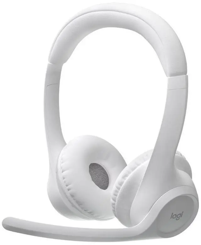 Alt view image 8 of 14 - Logitech Zone 300 Wireless Bluetooth Headset With Noise-Canceling Microphone, Compatible with Windows, Mac, Chrome, Linux, iOS, iPadOS, Android (Off-white