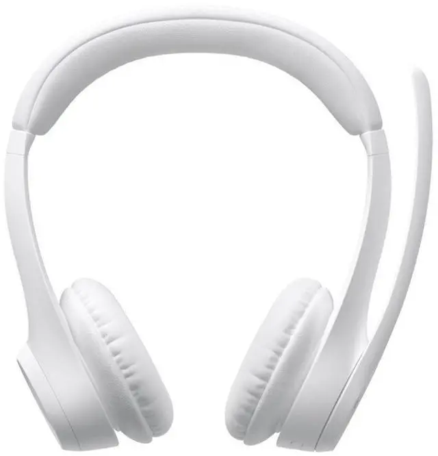 Alt view image 9 of 14 - Logitech Zone 300 Wireless Bluetooth Headset With Noise-Canceling Microphone, Compatible with Windows, Mac, Chrome, Linux, iOS, iPadOS, Android (Off-white
