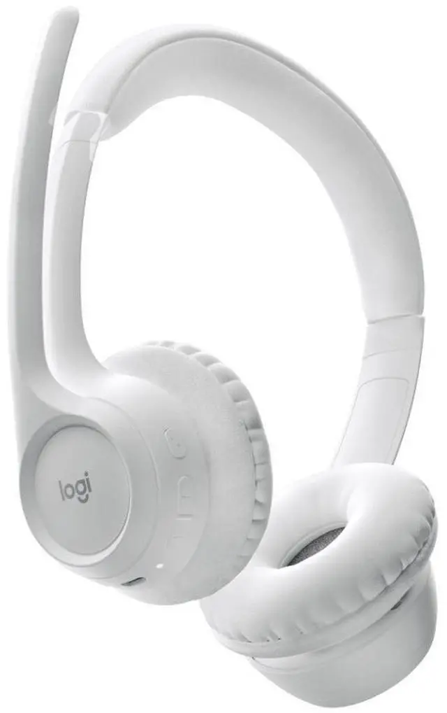 Alt view image 11 of 14 - Logitech Zone 300 Wireless Bluetooth Headset With Noise-Canceling Microphone, Compatible with Windows, Mac, Chrome, Linux, iOS, iPadOS, Android (Off-white