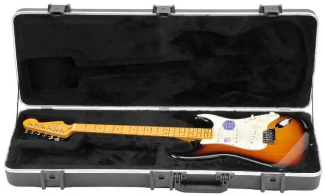 Alt view image 12 of 13 - SKB Rectangular Hardshell Case for Stratocaster and Telecaster Shaped Guitars