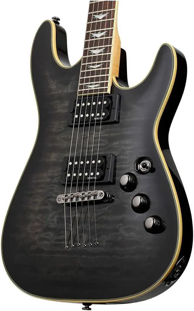 Alt view image 3 of 6 - Schecter Omen Extreme 6-String Electric Guitar (See-Thru Black)