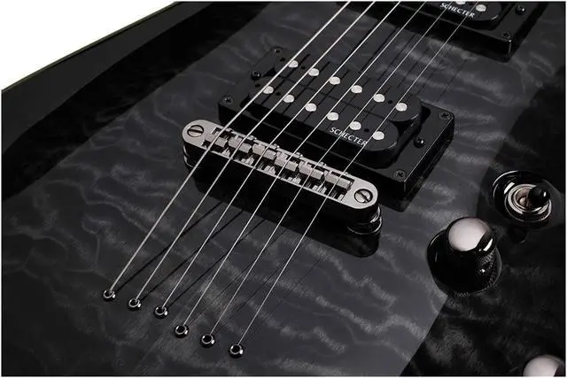 Alt view image 5 of 6 - Schecter Omen Extreme 6-String Electric Guitar (See-Thru Black)