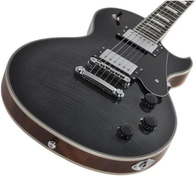 Alt view image 4 of 7 - Schecter Solo-II Custom 6-String Electric Guitar (Trans Black Satin) with Case