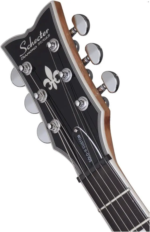 Alt view image 5 of 7 - Schecter Solo-II Custom 6-String Electric Guitar (Trans Black Satin) with Case
