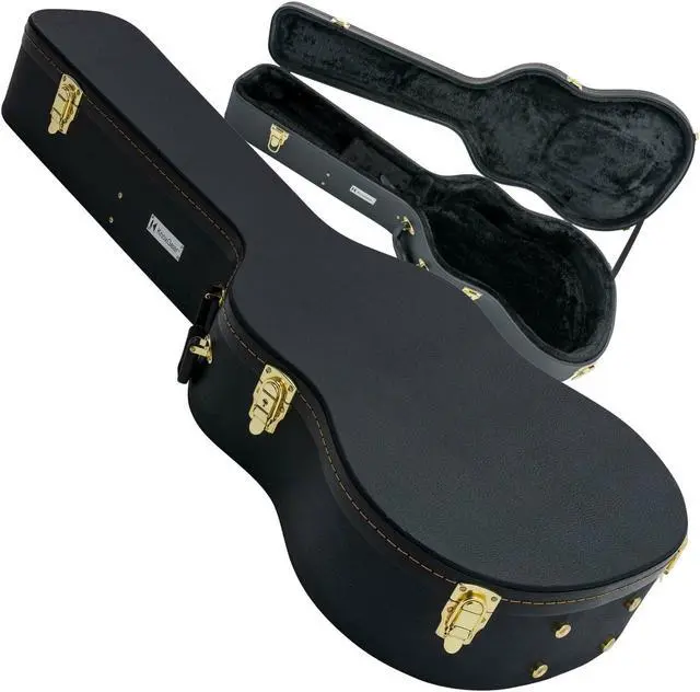 Alt view image 7 of 7 - Knox KN-GC02 39" Hard Shell Guitar Case w/ Gold Hardware